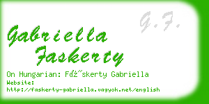 gabriella faskerty business card